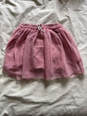 Zara Pink Tutu Tulle Layered Skirt with Elastic Waist